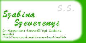 szabina szeverenyi business card